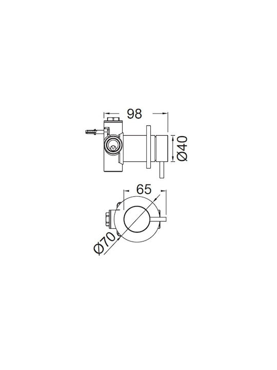 Cora Set Mixer & Deviation Îngropată pentru Duș Inox
