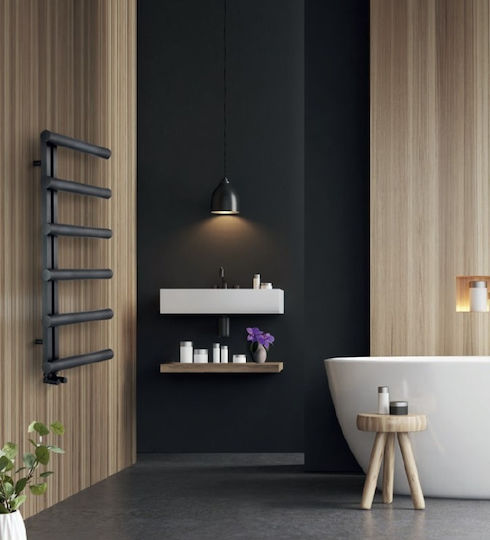 Thermo Accent Towel Rail Bathroom 500x1000 Black