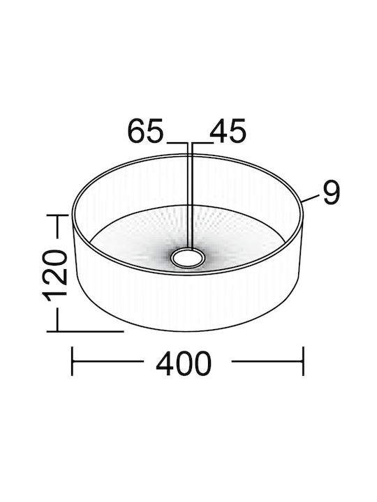 Voss Надеждна мивка Стъкло 40x40x12см Glass Clear