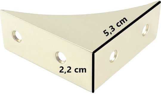 Bosetti Marella 45947 Polished Brass Furniture Corner Shelf 11 Step Glossy 5.3x5.3x2.2cm