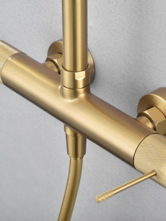 Imex Shower Column with Bathtub Mixer Gold