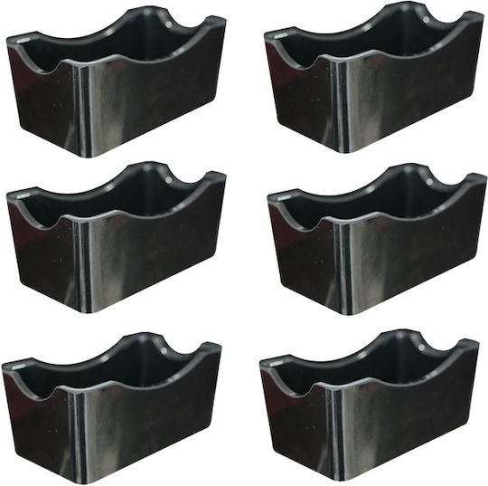 Rectangular Melamine Sugar Packet Holder Raki 12x6.5x5cm Black