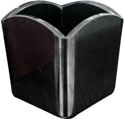 Quadratischer Melamin-Zuckerpäckchenhalter Raki 6,5x6,5x6,5cm Schwarz