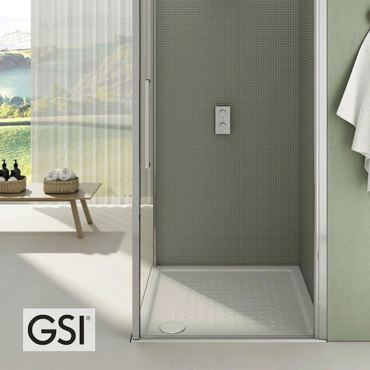 GSI Τετράγωνη Κεραμική Ντουζιέρα 80x80cm Λευκή