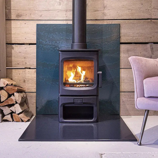 Charnwood Aire 3 Store Stand Ceramică Soba pe lemne Încălzitor de aer 3.7kW Migdale
