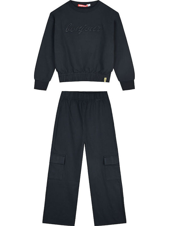 Kinder Sweatpants Set - Jogginganzug Black 2Stück Bonjour