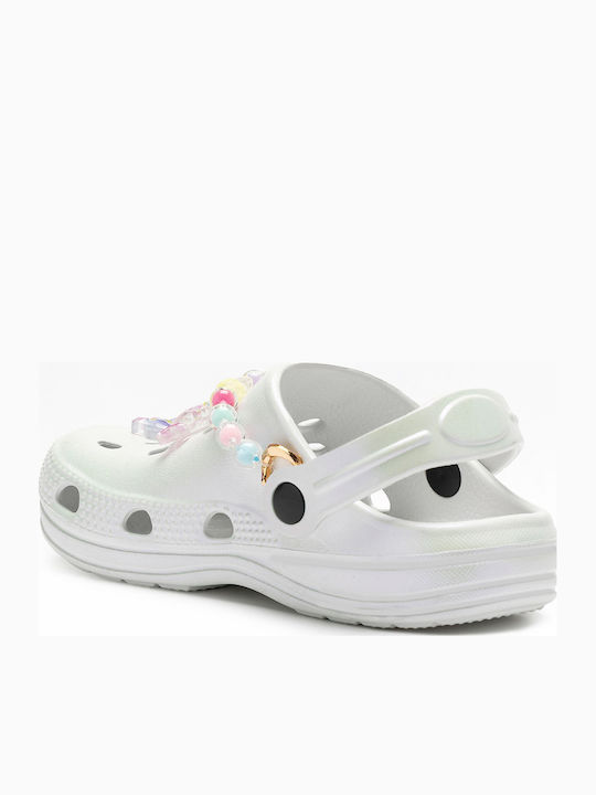 Kids Beach Clogs White
