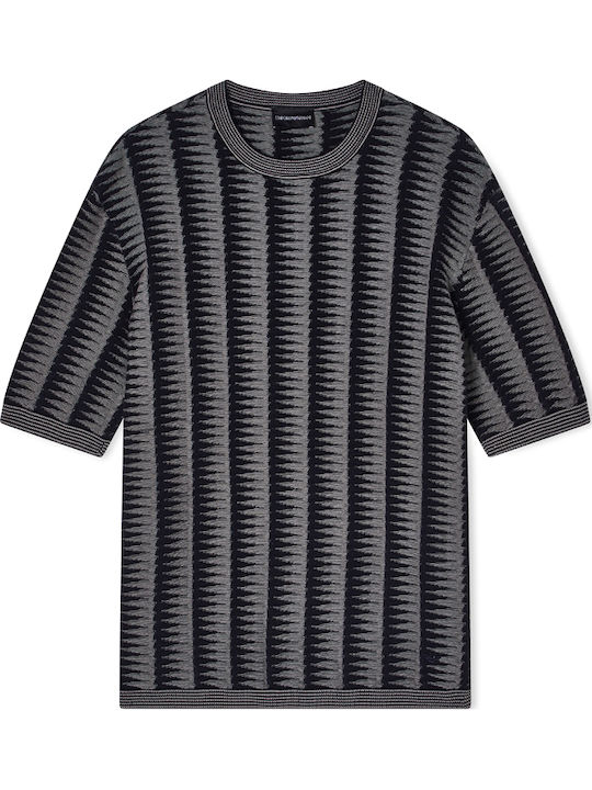 Emporio Armani Sweater Short Sleeve Gray-Blue