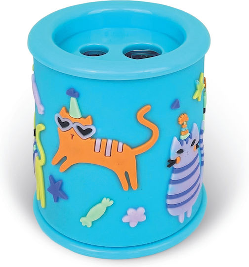 Pencil Sharpener 2 Holes Container 3d Details Dogs Cats 4 Models 12 Pcs Display