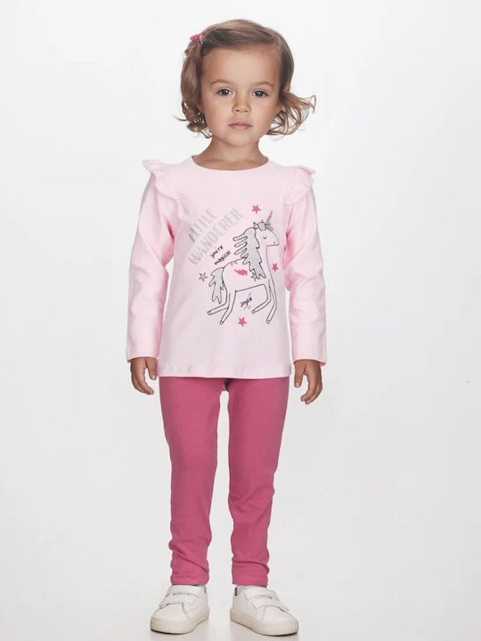 Kinderbekleidungssets mit Leggings Sommer 2 Stück Rosa