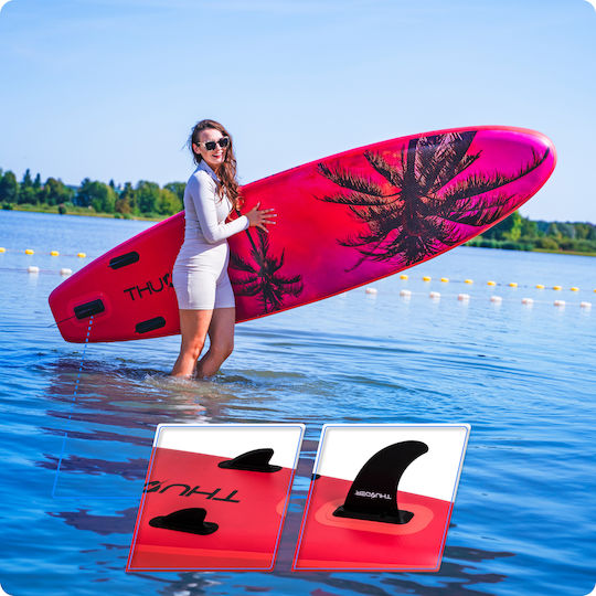 Thunder Inflatable SUP Board 320cm Φουσκωτή Σανίδα SUP με Μήκος 3.2m Ροζ
