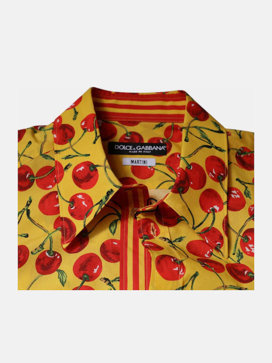 Dolce & Gabbana Slim-Fit-Hemd in Bordeauxrot