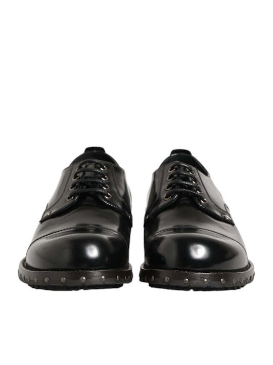 Dolce & Gabbana Δερμάτινα Ανδρικά Casual Παπούτσια Μαύρα