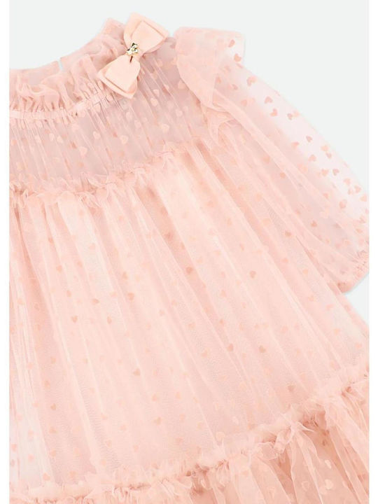 Παιδικό Φόρεμα Αμάνικο Τούλινο Pale Pink
