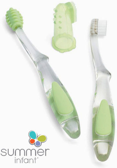 Summer Infant Комплект Бебешки Четки За Зъби Пръстен За 0м+ 3 Бройки Зелен