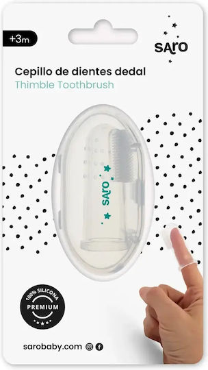 Saro Baby Finger Toothbrush For 3m+ Transparent