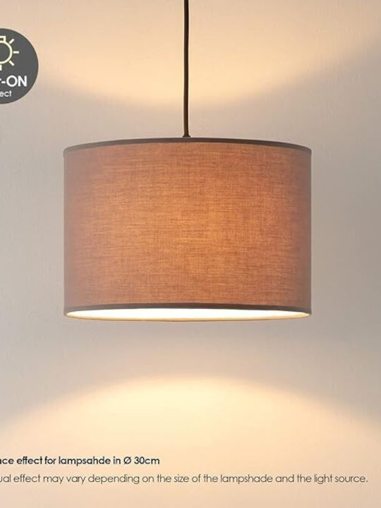 Bling Moderner Lampenschirm 35 Anthrazit Stofflampenschirm Stoff E27 Steh- und Tischlampe