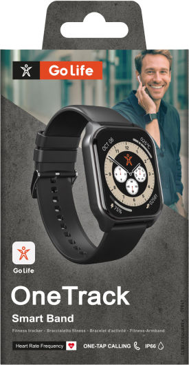 Onetrack Smartwatch mit Herzfrequenzsensoren Schwarz