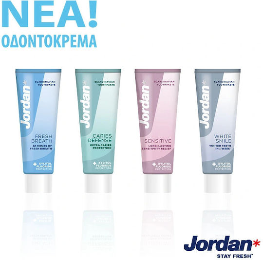 Jordan Stay Fresh Οδοντόκρεμα για Λεύκανση 75ml