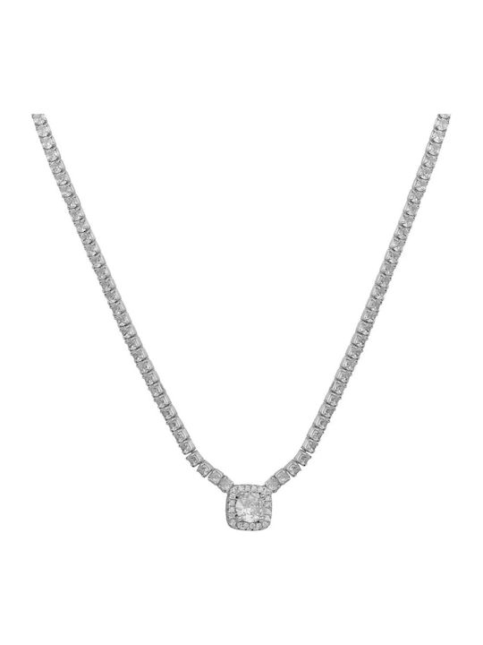 Set with Necklace Earrings & Bracelet from Silver with Stones