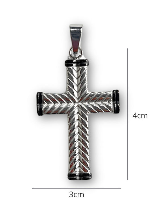 Men's Cross Made of Steel Without Chain
