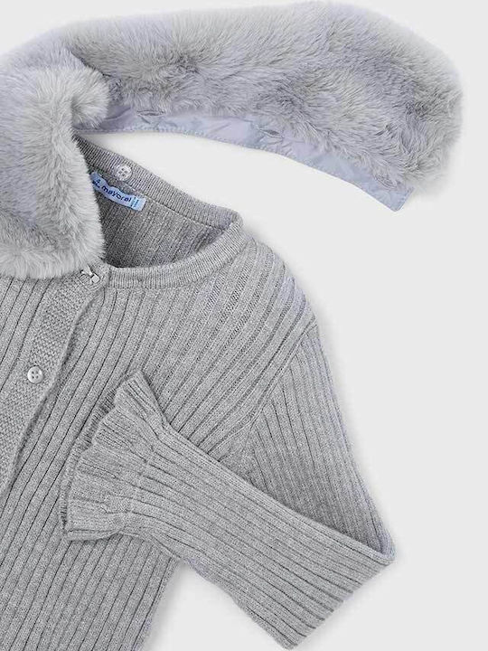 Kids Cardigan Knitted Silver