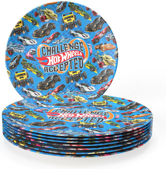 Hot Wheels Πιάτο για Party 8τμχ