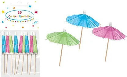 Monochrome Umbrellas for Party 10 Pieces (Various Colours)
