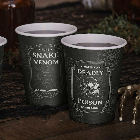 Potion Label Halloween Party Glass 8 Pieces