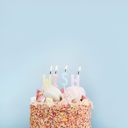 Cake Candles Wish 4 Pieces