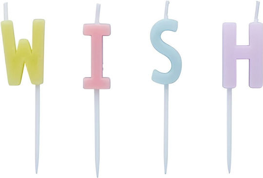 Cake Candles Wish 4 Pieces