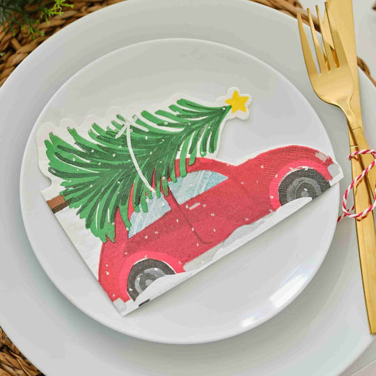 Χαρτοπετσέτες Christmas Car 16 Τεμ