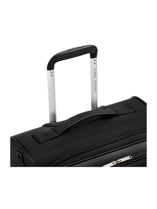 Delsey Dita Βαλίτσα Ταξιδίου Καμπίνας Υφασμάτινη Black με 4 Ρόδες Ύψους 55εκ.