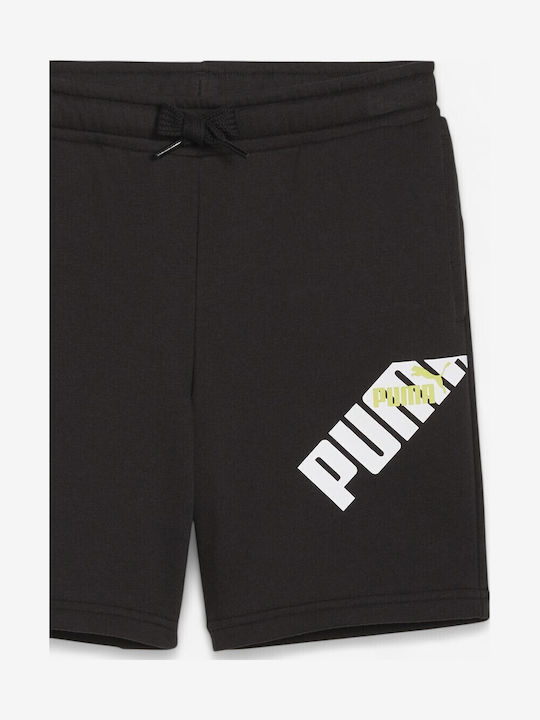 Sportliche Kinder-Shorts/Bermudas Power Graphic Schwarz