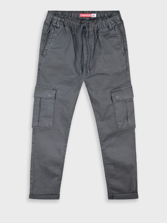 Kids Trousers Cargo Fabric Charcoal