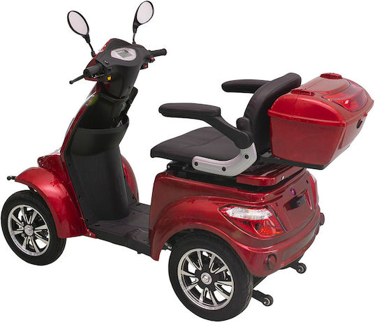 Scooter Motocicletă Electrică Cvadruciclu cu Putere de 1000W cu Viteză Maximă de 25km/h Autonomie de 60km Culoare Roșie
