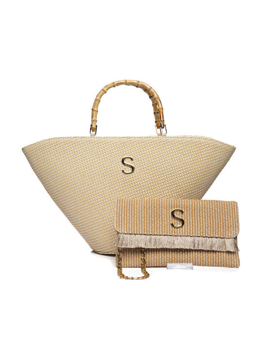 Irida Stoff Damenhandtasche Beiges