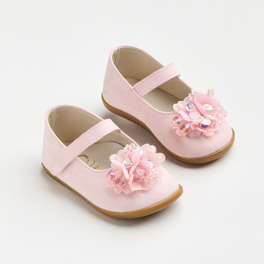 Ever Kid Pink Baptism Leather Pumps