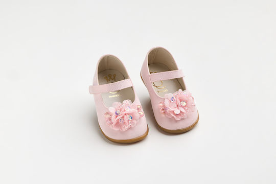 Ever Kid Pink Baptism Leather Pumps
