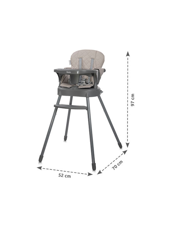 Lorelli Siesta Foldable Baby Highchair 3 in 1 with Adjustable Height Green Leather