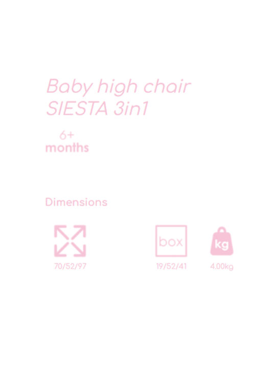 Lorelli Siesta Foldable Baby Highchair 3 in 1 with Adjustable Height Green Leather