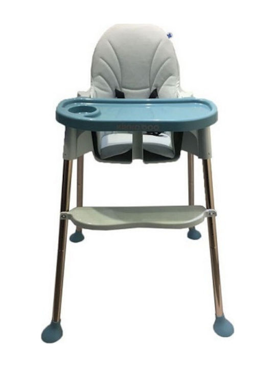 Kikka Boo Sky-High Baby Highchair 2 in 1 with Adjustable Height Blue