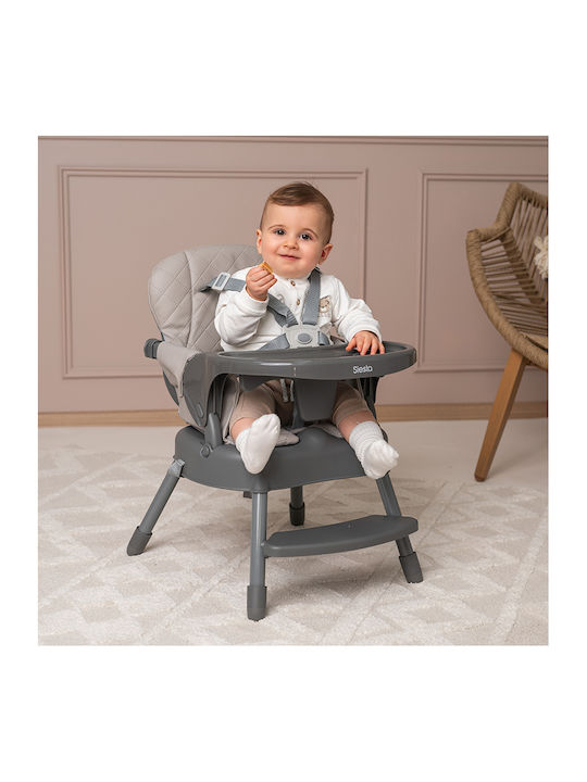 Lorelli Siesta Foldable Baby Highchair 3 in 1 with Adjustable Height Green Leather