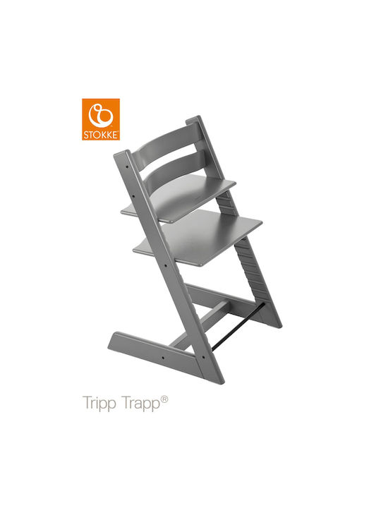Stokke Tripp Trapp Καρεκλάκι Φαγητού με Ρυθμιζόμενο Ύψος Storm Grey