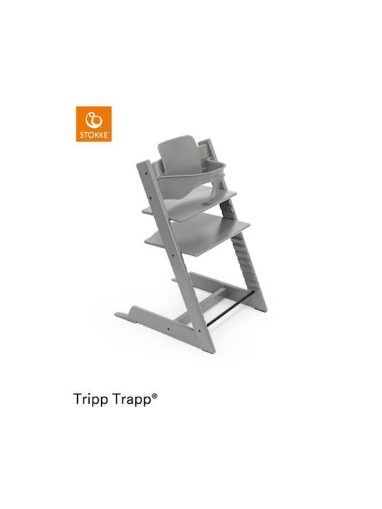 Stokke Tripp Trapp Καρεκλάκι Φαγητού με Ρυθμιζόμενο Ύψος Storm Grey