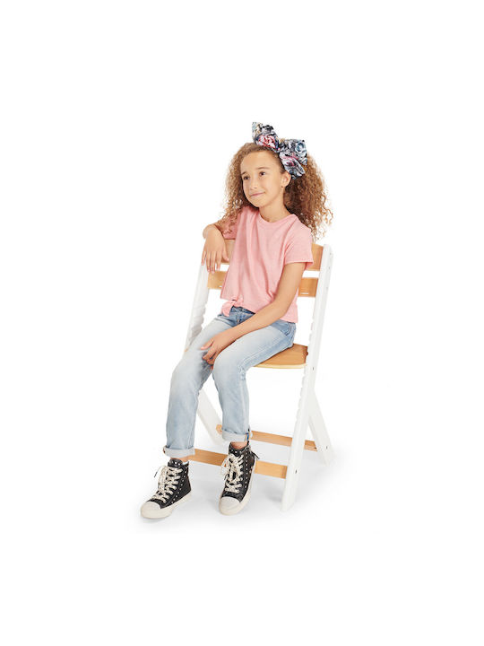 Kinderkraft Enock Столово Столчe 2 в 1 с Регулируема Височина Бял