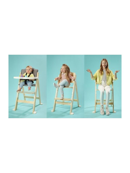 Lionelo Floris Baby Hochstuhl 3 in 1 mit Höhenverstellbar Grau Stone