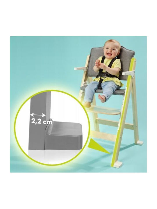 Lionelo Floris Baby Hochstuhl 3 in 1 mit Höhenverstellbar Grau Stone