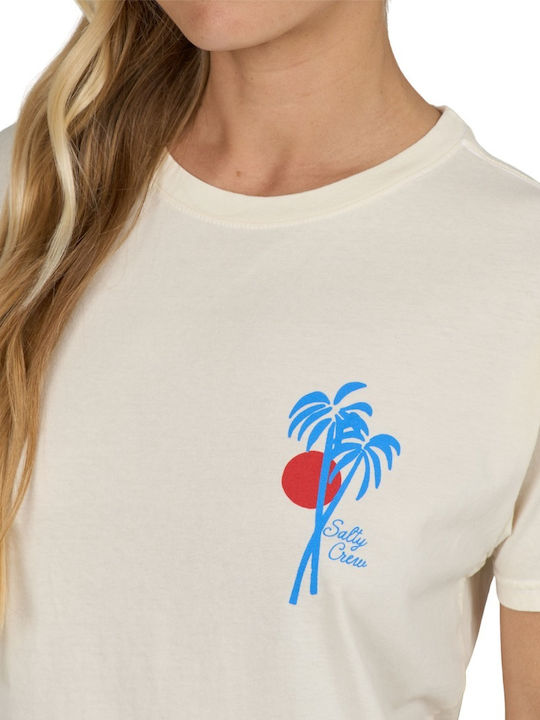 Γυναικείο T-shirt Floral Off White