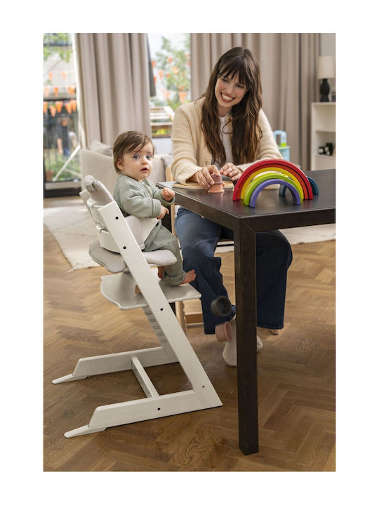 Stokke Tripp Trapp Καρεκλάκι Φαγητού με Ρυθμιζόμενο Ύψος White